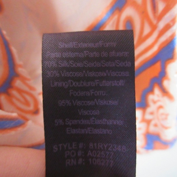 Hale Bob Tunic Top M Pink Silk Viscose Paisley Flowy Blouse Boho Beach Chic 100 - Picture 2 of 12